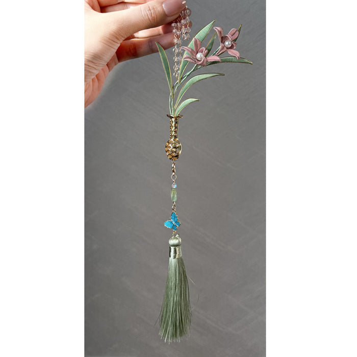 Orchid Pendant Chanhua Materials Flowers DIY Kit - Include Detailed Video Tutorial