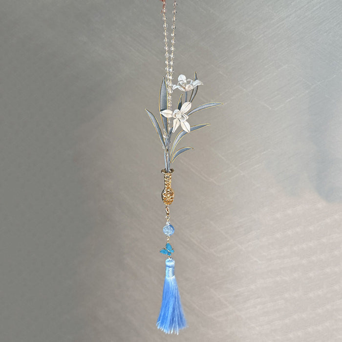 Orchid Pendant Chanhua Materials Flowers DIY Kit - Include Detailed Video Tutorial