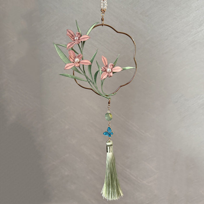 Orchid Ring Pendant Chanhua Materials Flowers DIY Kit - Include Detailed Video Tutorial