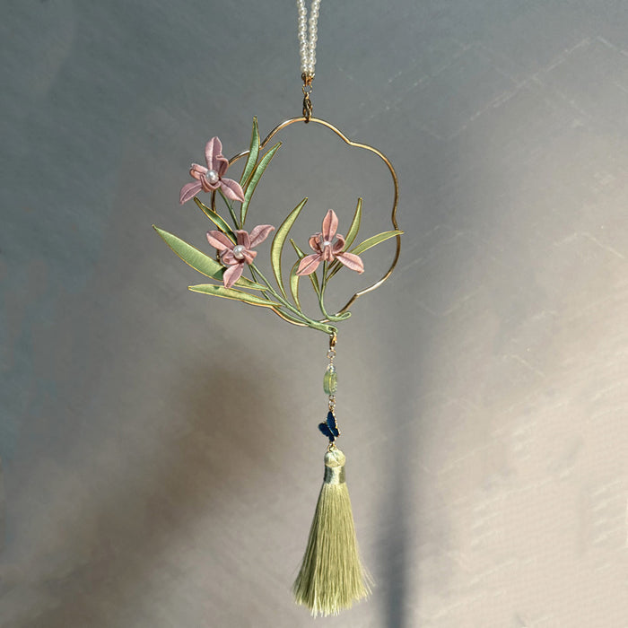 Orchid Ring Pendant Chanhua Materials Flowers DIY Kit - Include Detailed Video Tutorial