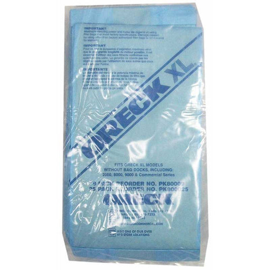 Oreck Vacuum Paper Bags, Oreck Old Style 25 Pk Part 8000-25, PK800025, O-800025, AK12125