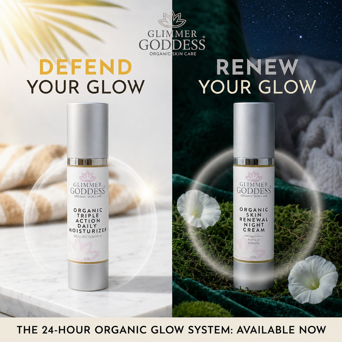 Organic Day & Night Duo – Triple Action SPF 30 Moisturizer + Skin Renewal Night Cream Bundle