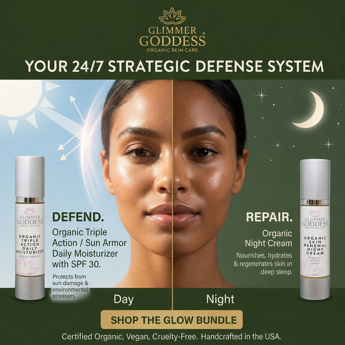 Organic Day & Night Duo – Triple Action SPF 30 Moisturizer + Skin Renewal Night Cream Bundle