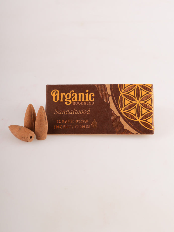 Organic Goodness Backflow Cones | Sandalwood-Image 2