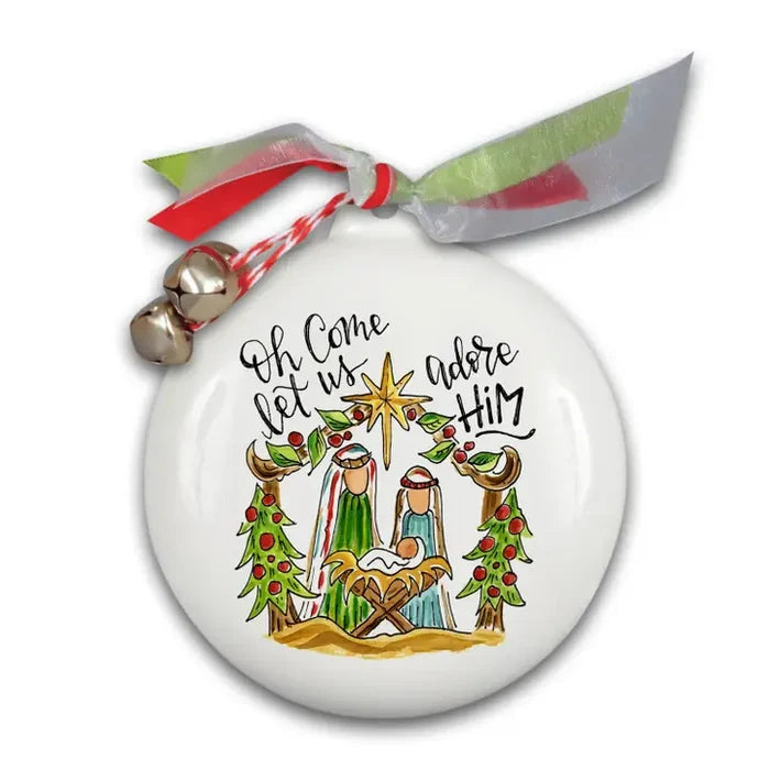 Ornament Oh Come Let Us Adore Him