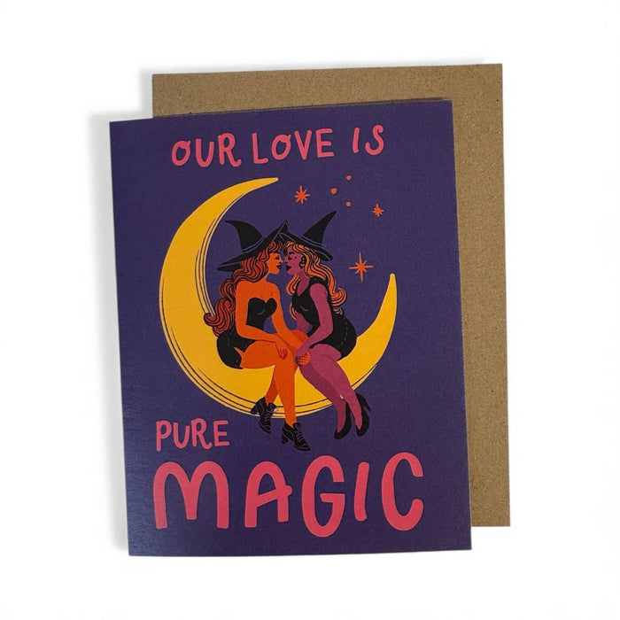 Our Love Is Pure Magic Witch Card