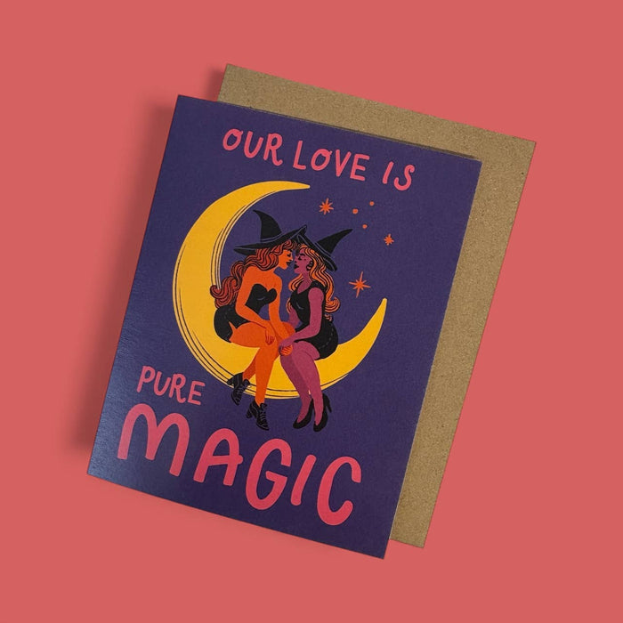 Our Love Is Pure Magic Witch Card