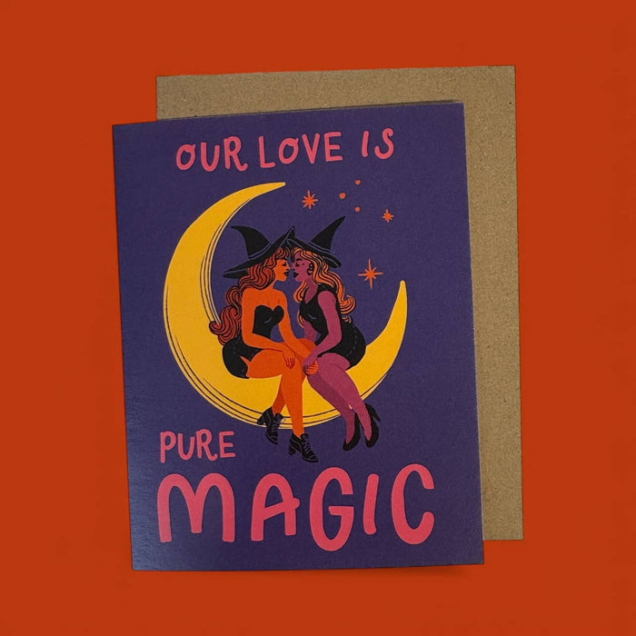 Our Love Is Pure Magic Witch Card