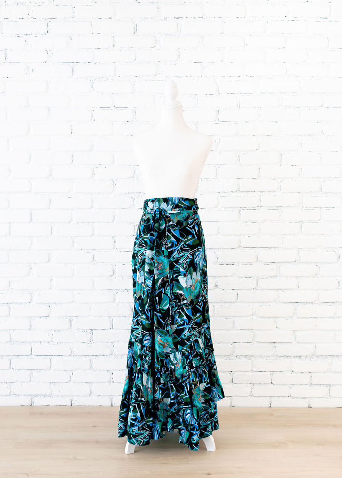 Painted Protea-Ocean 3-Way Wrap Skirt