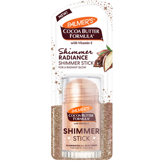 Palmer's Cocoa Butter Formula Shimmer Radiance Stick packaging on a white background