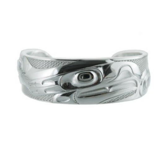 PANABO Silver/Pewter 8" Cuff - Eagle