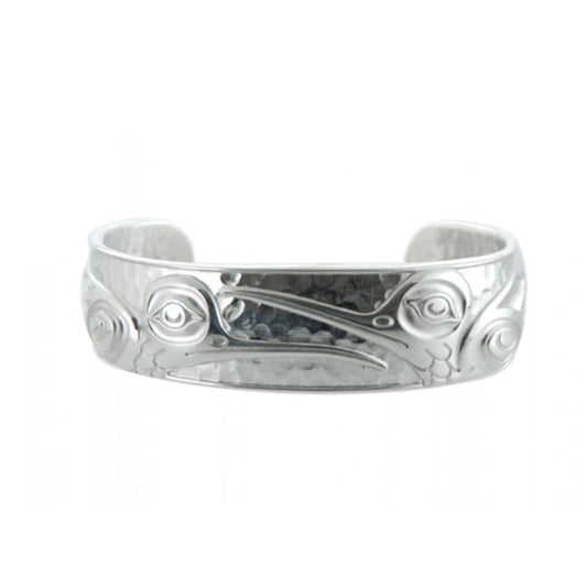 PANABO Silver/Pewter 8" Cuff - Hummingbirds