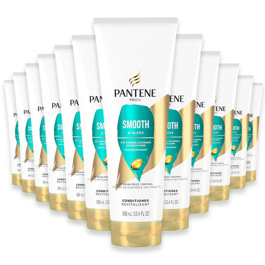 Pantene Pro-V Smooth & Sleek Conditioner - 10.4 oz - 12 Pack