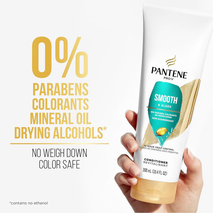 Pantene Pro-V Smooth & Sleek Conditioner - 10.4 oz - 12 Pack