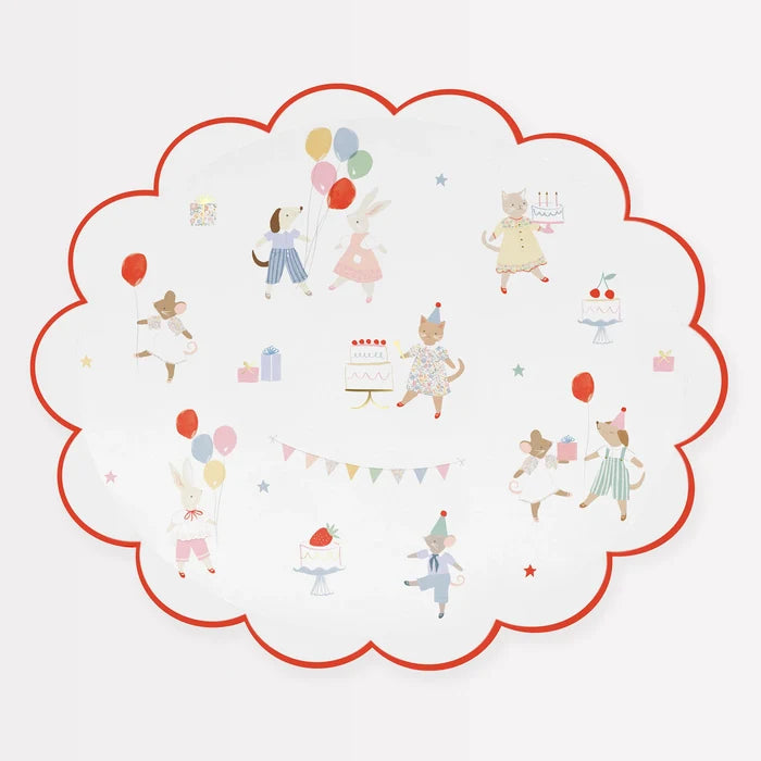 Meri Meri - Paper Plates - Animal Friends