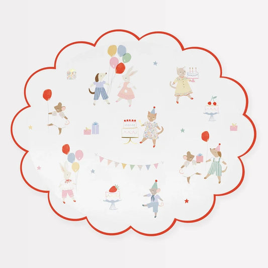 Meri Meri - Paper Plates - Animal Friends
