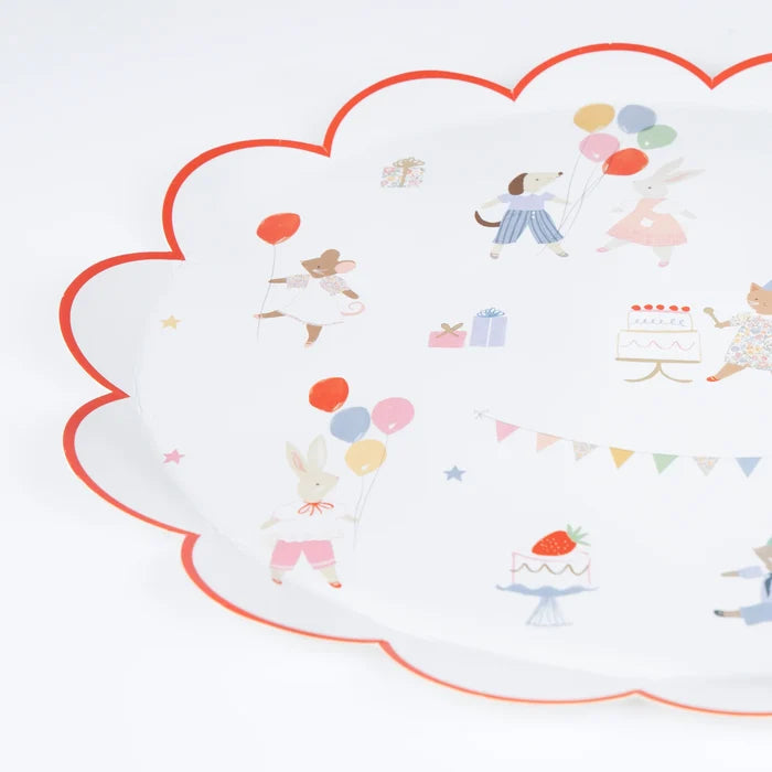 Meri Meri - Paper Plates - Animal Friends - Details