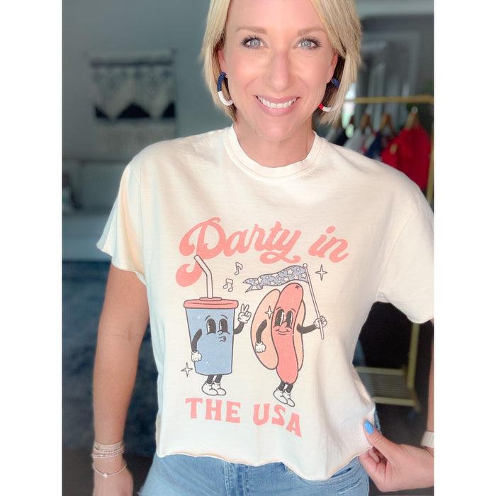 Party In The USA Crop Tee