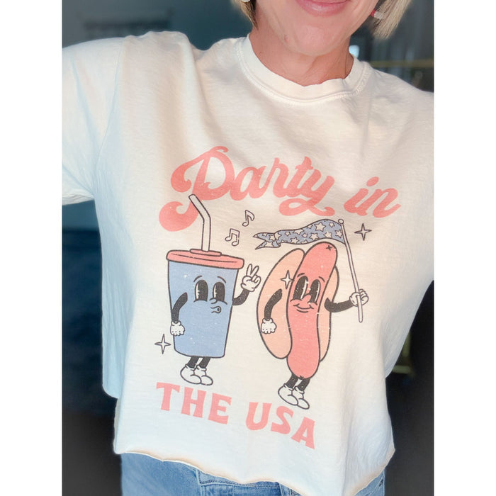 Party In The USA Crop Tee