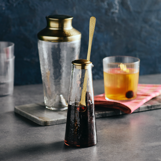 Pebbled Large Carafe with Spoon Set - Magnolia Lane co. Home + Garden + Gift