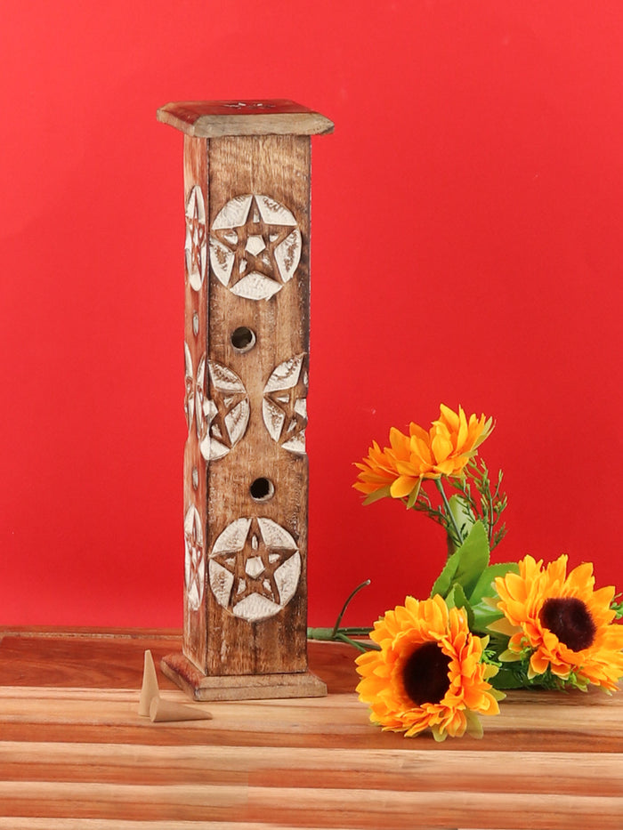 Pentacle 12 inch Incense Tower | One Colour-Image 1