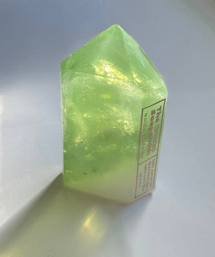 Peridot soap crystal