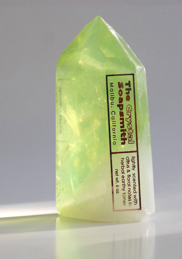 Peridot soap crystal