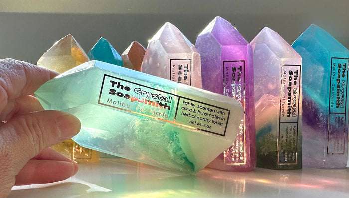 Peridot soap crystal