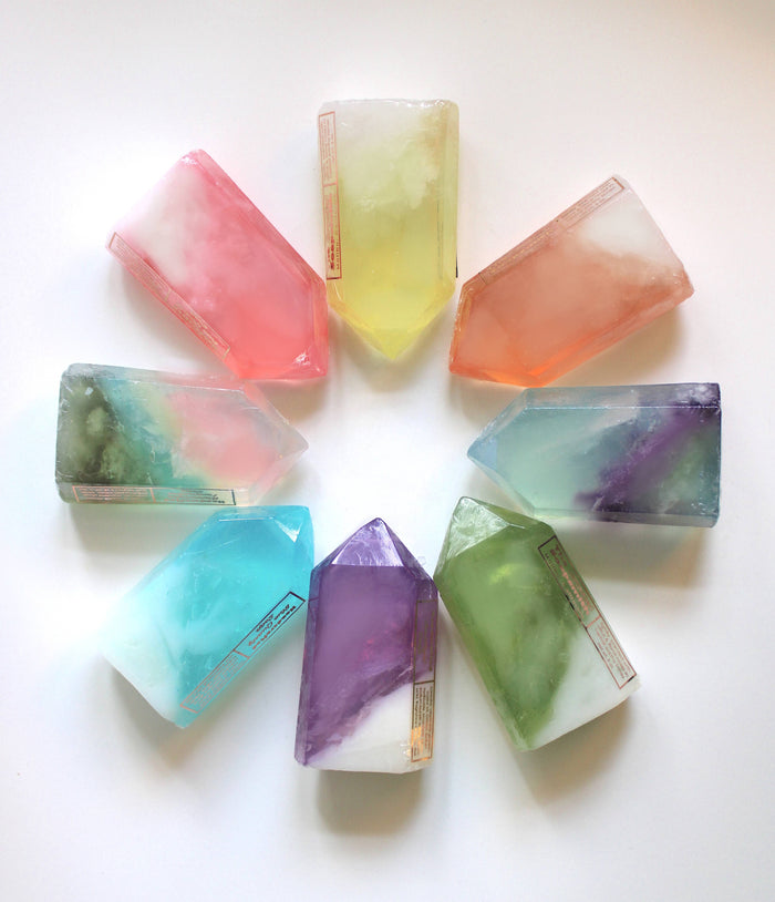 Peridot soap crystal