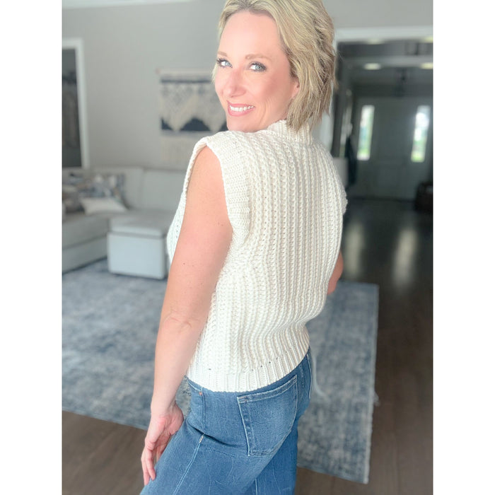 Petal + Gold Button Vest