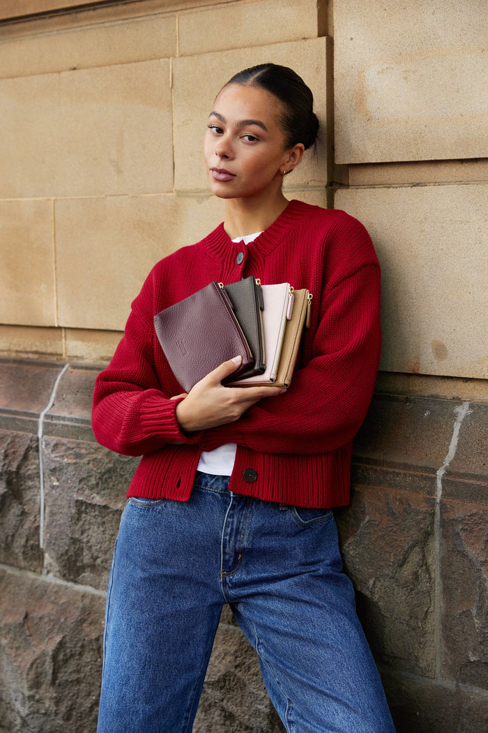 PETITE BASE POUCH in BURGUNDY by Base Supply
