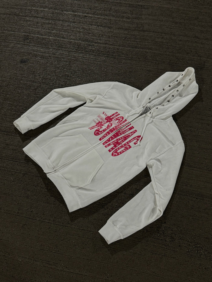(Pink) Leopard print #SWAG Zip Up