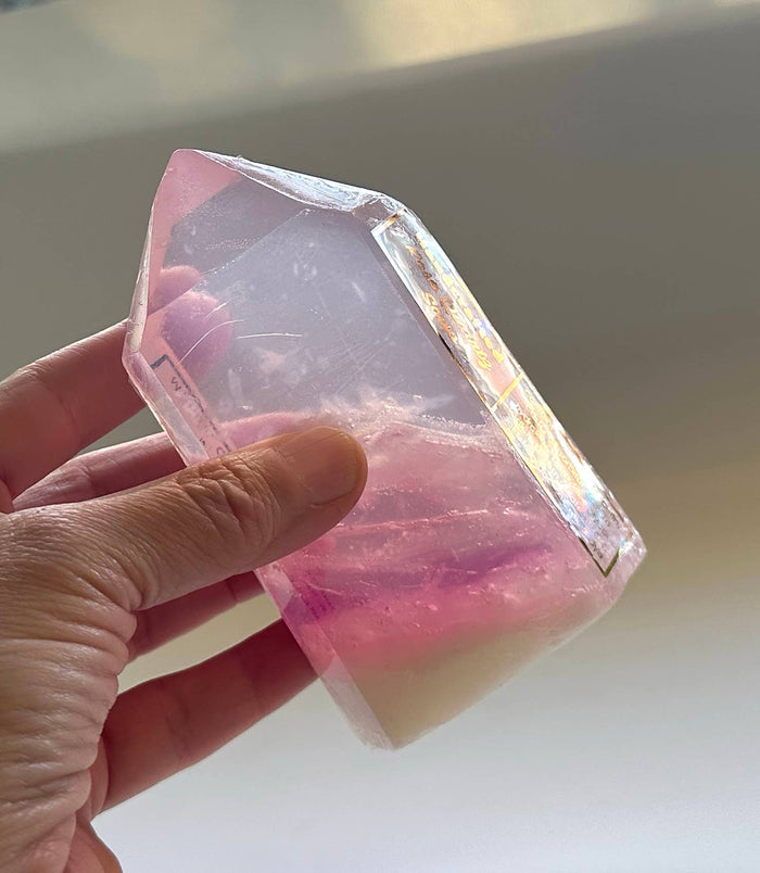 Pink Quartz soap crystal