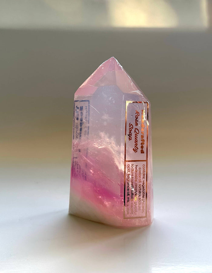 Pink Quartz soap crystal