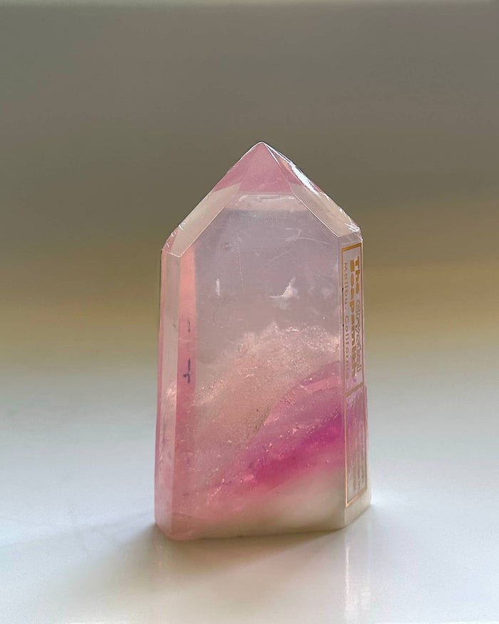 Pink Quartz soap crystal