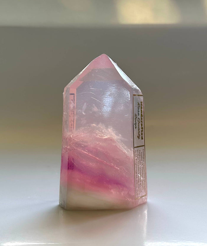 Pink Quartz soap crystal