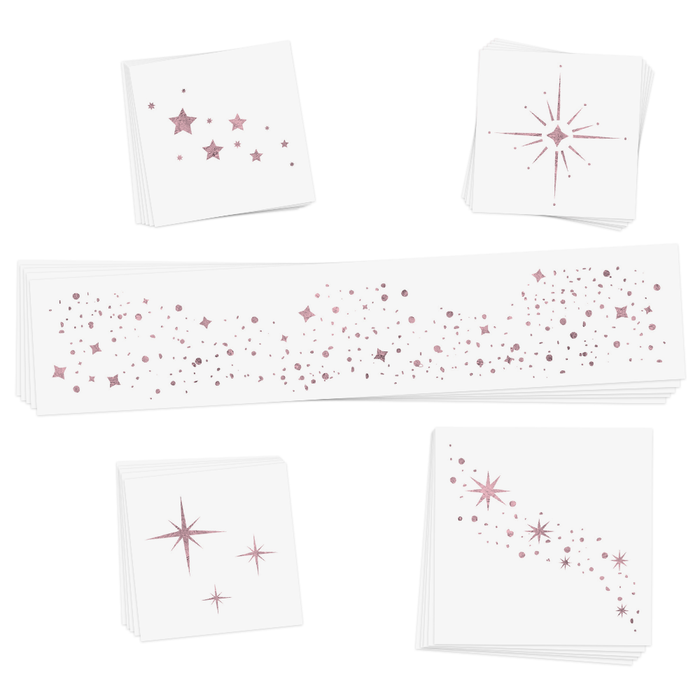 Pink Starlight Temporary Tattoo Variety Set of 25