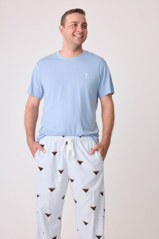 P.J. Salvage Men's His & Hers Happy New Year PJ Set in Bluestone