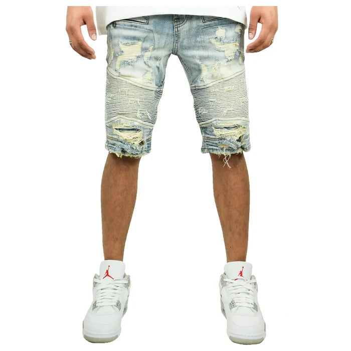 Preme Amherst Biker Shorts in Indigo, a versatile and stylish activewear piece for women, featuring a comfortable and form-fitting design with a flattering high waist and durable fabric