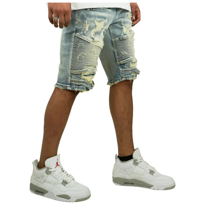PR-WB-083 - Preme Amherst Biker Shorts in Indigo, a fashionable and functional activewear item for women, perfect for workouts or casual wear, with a sleek and modern design and high-quality materials