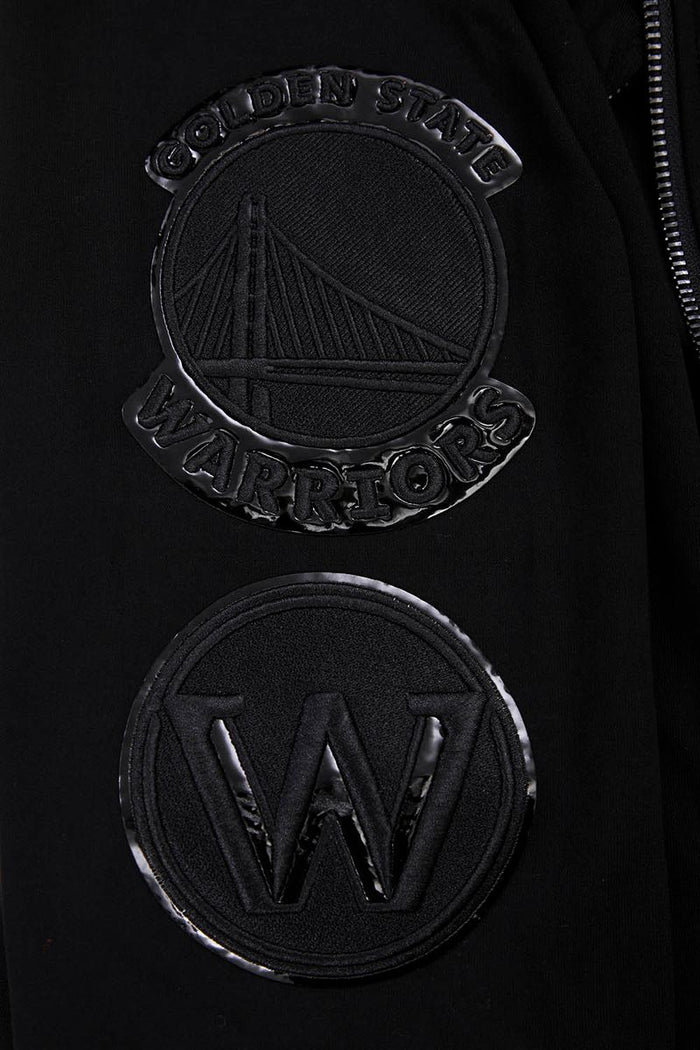 Back view displaying the minimalist design of the Pro Standard Golden State Warriors hoodie with subtle team branding