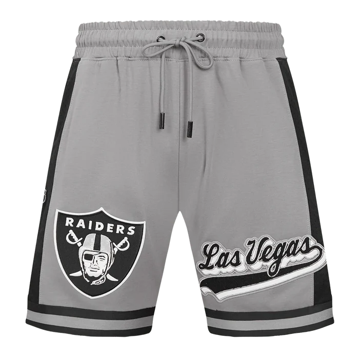 Pro Standard Las Vegas Raiders Script Tail Double Knit 2.0 Short - Gray/Black (FOR3410133-GBL)