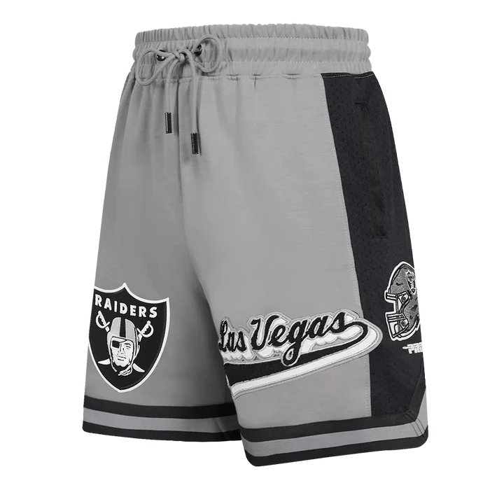 Pro Standard Las Vegas Raiders Script Tail Double Knit 2.0 Short - Gray/Black (FOR3410133-GBL)