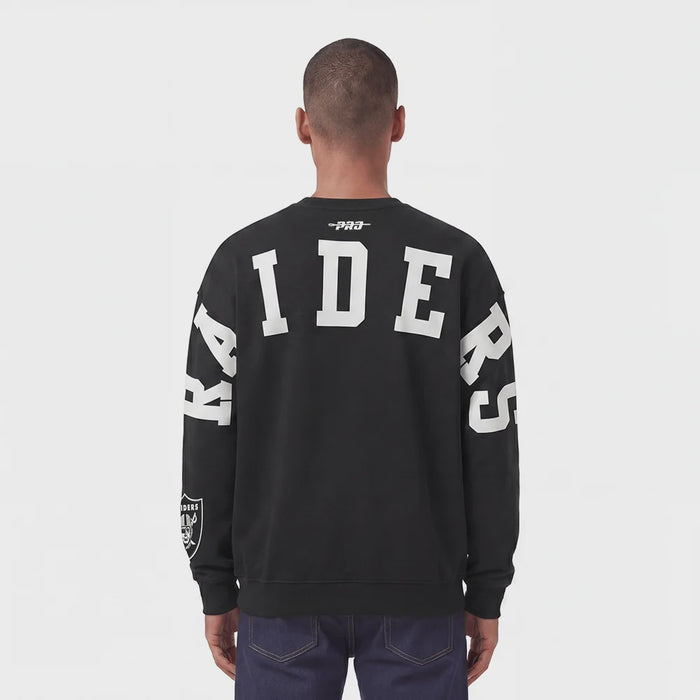 Pro Standard Las Vegas Raiders Wingspan Drop Shoulder Crewneck - Black (FOR5410451-BLK)
