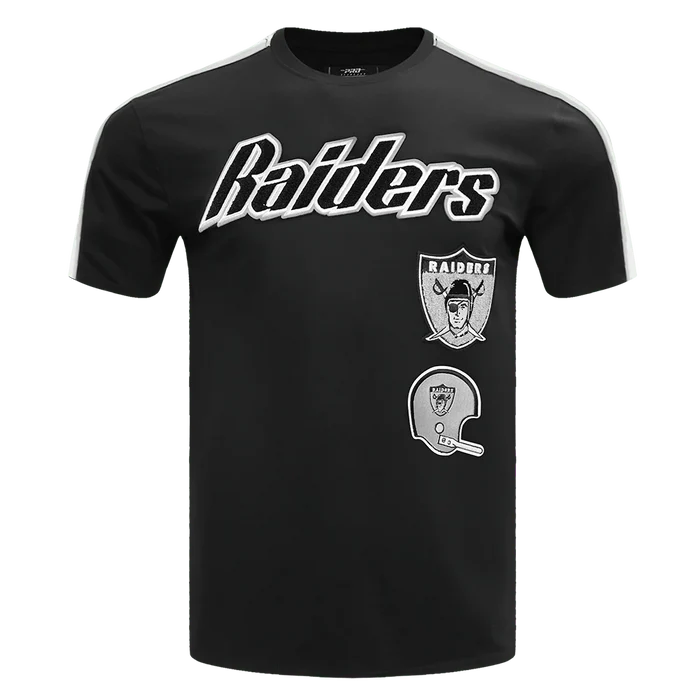 Pro Standard Oakland Raiders Retro Classic Striped Tee - Black/Grey (FOR143566-BGY)