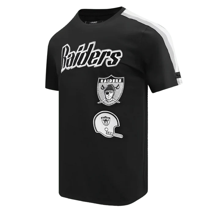 Pro Standard Oakland Raiders Retro Classic Striped Tee - Black/Grey (FOR143566-BGY)