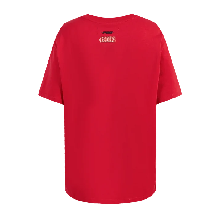 Pro Standard San Francisco 49ers Script Tail Women's BF Tee - Red (FS4A410161-RED)