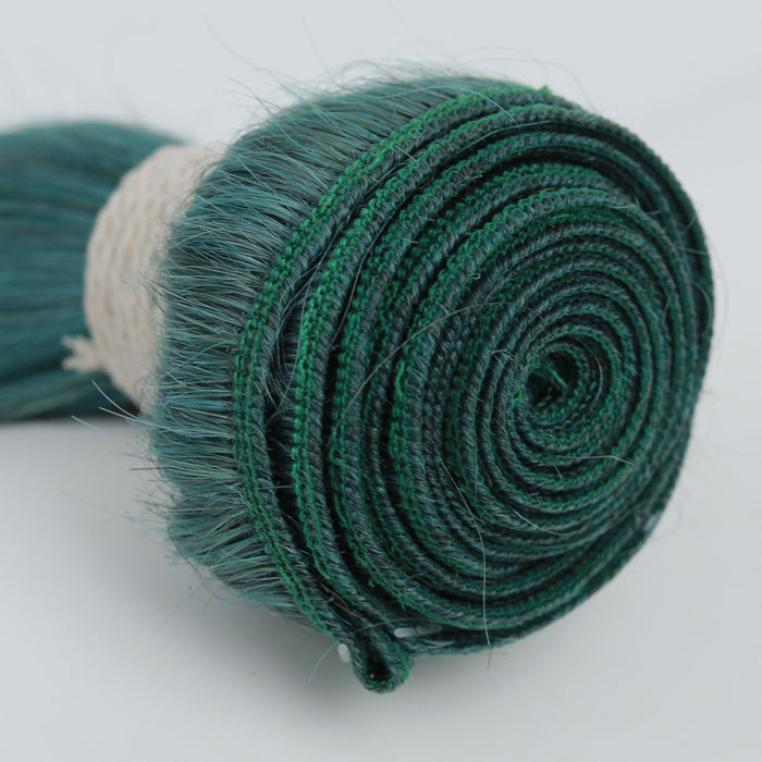 machine double weft jade green straight human hair bundles