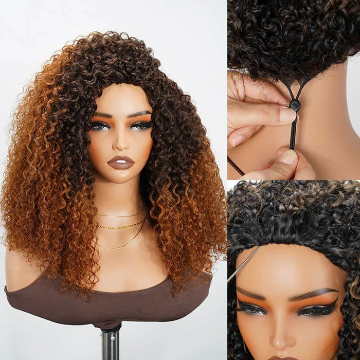 qvr t2/30 ombred half human hair wigs