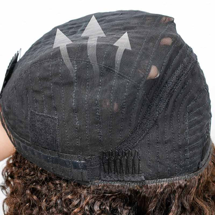 breathable cap human hair half wigs, natural hair wigs